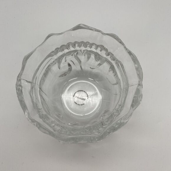 IMPERIAL CRYSTAL Fine 24% Lead  Flower Bouquet/Heavy  Candy Dish Bowl - Picture 3 of 9